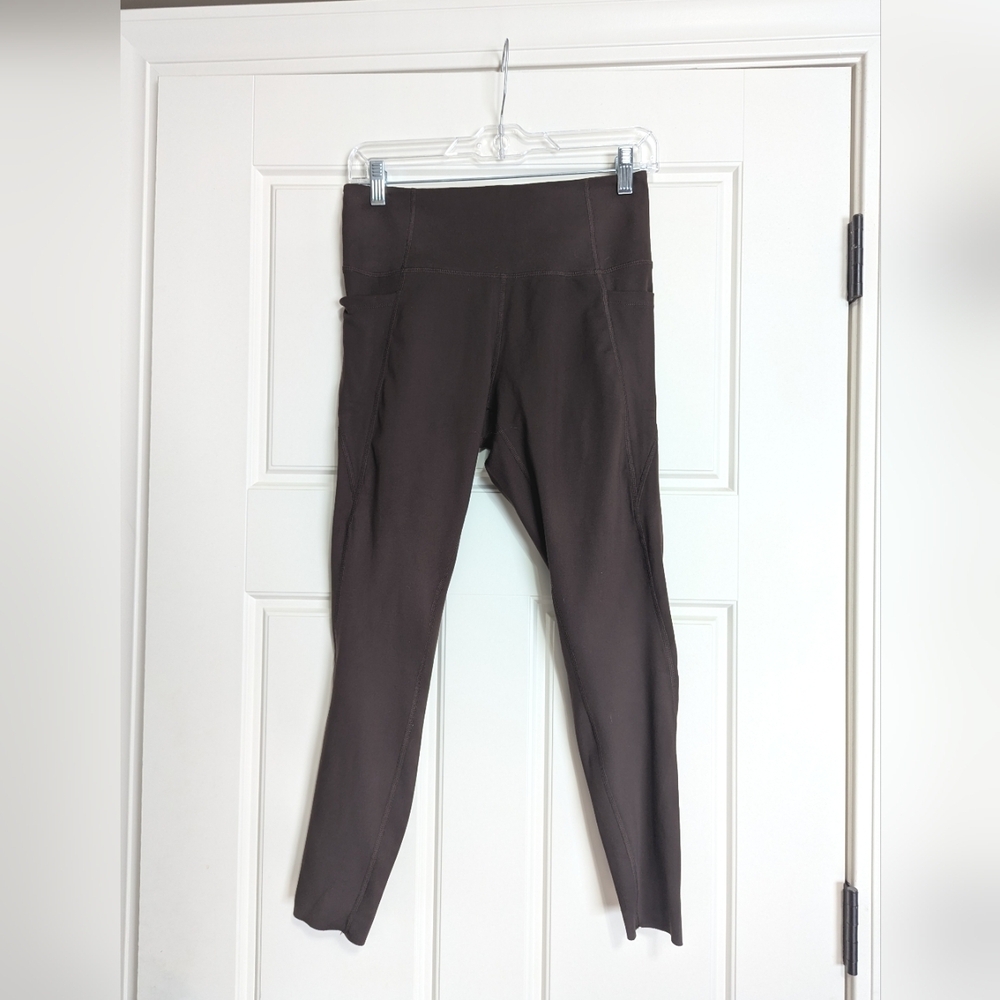 EUC Danskin Brushed Leggings, Chocolate Brown, Size M
